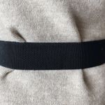 Women faux leather stretch elastic waistband belt Black Photo 1