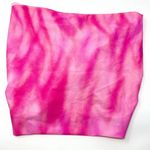 Ganni Pink Tie Dye Front Zip Bandeau Bikini Top Photo 3