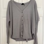 Urban Outfitters waffle oversized cardigan gray size small Photo 0