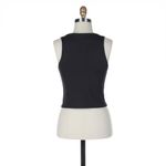 Originality High Neck Double Layer Rib Tank Ribbed Jersey Cropped Top XL New Black Photo 6