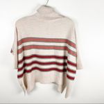Loft Cream Striped Turtleneck Wool Blend Dolman Sleeves Sweater, Size XXS Photo 1