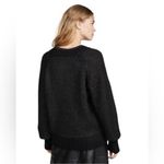 Veronica Beard  Mirnie Metallic V-Neck Long Relaxed Oversized Sweater Black XL Photo 1