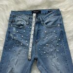 Judy Blue Pearl & Silver Embellished High Rise Skinny Jeans Photo 5