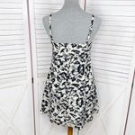 Far Away Tropical Floral Print A Line Sundress Cream Black Small Photo 3