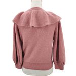 Ba&sh  Hoa Ruffle Collar Blush Pink Sweater Wool Mohair Blend 1E22HOA Size Medium Photo 3