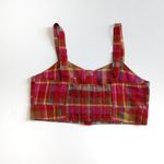 American Eagle  Outfitters Red Plaid Crop T… Photo 2