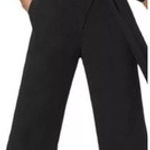 Halston Heritage $445‎  CHARLIE Black Kimono Cape Jumpsuit Sz 12 Classy Cocktail Photo 0