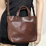 PLG PORTLAND Leather Goods “Almost Perfect” Mini Crossbody Tote Bag Brown Photo 3