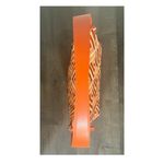 Adrienne Vittadini NEW  Shoulder Woven Bag Orange Leather Details Zipper Closure Photo 5