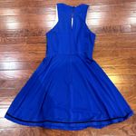Teeze Me Royal blue with black crotched lace fit and flare dress size medium Photo 3