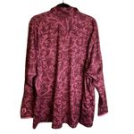 Lands End Purple Paisley Fleece Jacket Pullover 1/4 Zip Size 3X #460736 Photo 5