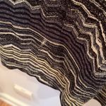 Missoni Zigzag Knit , 2000 sleeveless dress black w classic gold designer pattern Photo 3