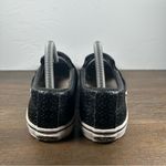 Vans Women's Black Perforated Leather Slip Ons size 7 Photo 3