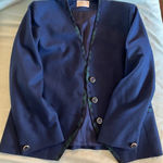 Pendleton Vintage  Virgin Wool Blazer Teal Blue 3-Button Women's Size 10 Lined Photo 0