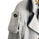 Nasty Gal Oversized Gray Faux Wool Classic Trench Coat Double Breasted Sz 10 Photo 11