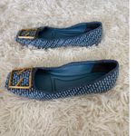SARTO Blue Woven Square Buckle Ballet Flats Comfort Slip On‎ Shoes Size 8 Photo 2