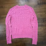 Brooks Brothers 346  Sweater Mercerized Cotton Pink Cable Knitted Women's Medium Photo 2