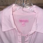Lilly Pulitzer  100% Cotton Light Pink Pinstripe Shirt Dress Photo 1