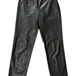 Dana Buchman  Black 100% Lambskin Leather Pants High Rise Straight Leg Womens 6 Photo 0