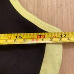 Black & Neon Yellow Sleeveless Crop Top Mock Neck Large Photo 3