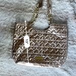 Betsey Johnson Betsy Johnson Gold Quilted Tote Bag Photo 6