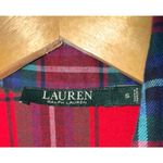 Ralph Lauren Lauren Embroidered Emblem Flannel Plaid Nightgown Small Christmas Photo 4