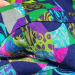 Vintage 70s Vibrant Hawaii Print Bark Cloth Maxi Dress M/L Purple Size 10 Photo 5