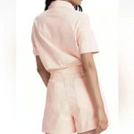 Levi's  Women's Soft Surplus Denim Romper Shorts Blush Pink Size Large Y2K Preppy Photo 1