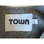 Town Clothes Rosa Midi Dress in Houndstooth Size Large Black Photo 6