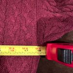 American Eagle American Eagles Outfitters Red knitted Long Sheer Sleeves Sweater SZ S Good Cond Photo 12