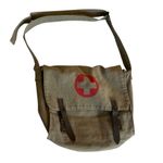 Military Green Canvas Crossbody Messenger Bag Tan Photo 0
