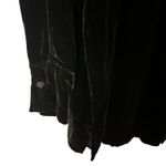 EXPRESS Black Velvet Button Down Shirt Long Sleeve Collared Top Womens Sz Small Photo 3