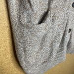 Madewell  Oversized Long Sleeve V-Neck Ribbed Hem Cardigan Sweater Brown Small Photo 4