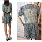 Zadig & Voltaire Wrap Dress Green Betty Mousseline Floral Puff Sz Small / Medium Photo 2