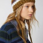 Urban Outfitters Jaxon Mixed Knit Charm Beanie NWT - Brown Multi Photo 0