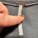 Free People  Blue Henley Y2K Boho Longsleeve Size Small Photo 3