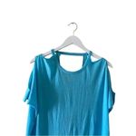 Chaser REVOLVE Turquise Deconstructed shoulder Cut Out Short Sleeves Top SZ M Photo 2