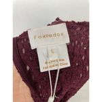 Foxiedox Burgundy Wine Lace Keyhole Back Stretch Ruffle Dress Women's Size S NEW Photo 7