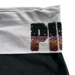 PINK - Victoria's Secret Pink Victoria’s Secret Yoga 2016 Low Rise Sequin Capri Fold Over Leggings Size M Photo 3