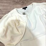 J.Crew Womens Ivory Top Size SM‎ Tall Puff sleeve satin Photo 0