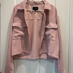 Love Tree Pink Corduroy Cropped Shacket Size Large Photo 0