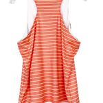 Nike Dri Fit Orange White Striped Split Neck Tank Top Sz XL Photo 5