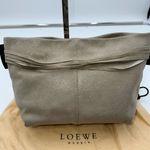 Loewe  Greta Suede Clutch with Side Stones Full Inclusion and Dustbag Photo 9