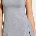 Athleta Women’s  Essence Satin Mesh Tank High Slit Gray Size Medium Photo 0