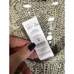 White House | Black Market WHBM Long Sleeve Loose Cable Knit Pullover Sweater Gray Cotton Blend Women Med Photo 7