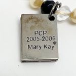 Vintage Mary Kay Beaded Bracelet with The Look Silver Tone Charm Black Photo 3