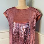 Maeve by Anthropologie Pink Sequin Kara Popover Midi Dress Small Photo 2