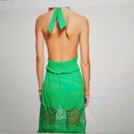 Ramy Brook  Aviana Lace Coverup Maxi Dress Size S Palm Green Photo 2