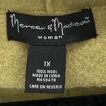 Mercer & Madison Citron Green Wool Ruffle Collar Button Front Jacket Blazer 1X Photo 3