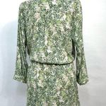 CAbi Leaf Print Dress Faux Wrap V-Neck Size M Photo 8